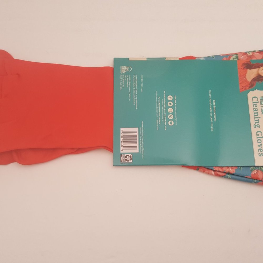 THE PIONEER WOMAN Heavy Duty Latex Cleaning Gloves | 3 Pack | Red / Blue / Pink - Picture 5 of 11